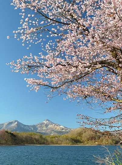 桧原湖和磐梯山