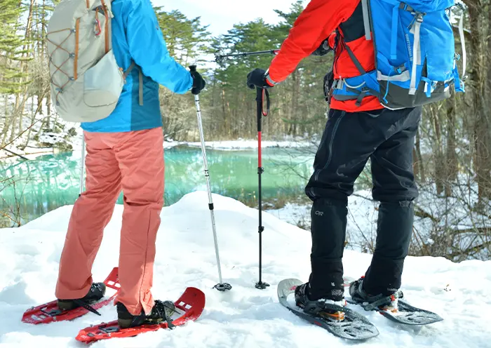 冬季活动示例/小雪鞋。初学者也能享受的附带导游的旅行