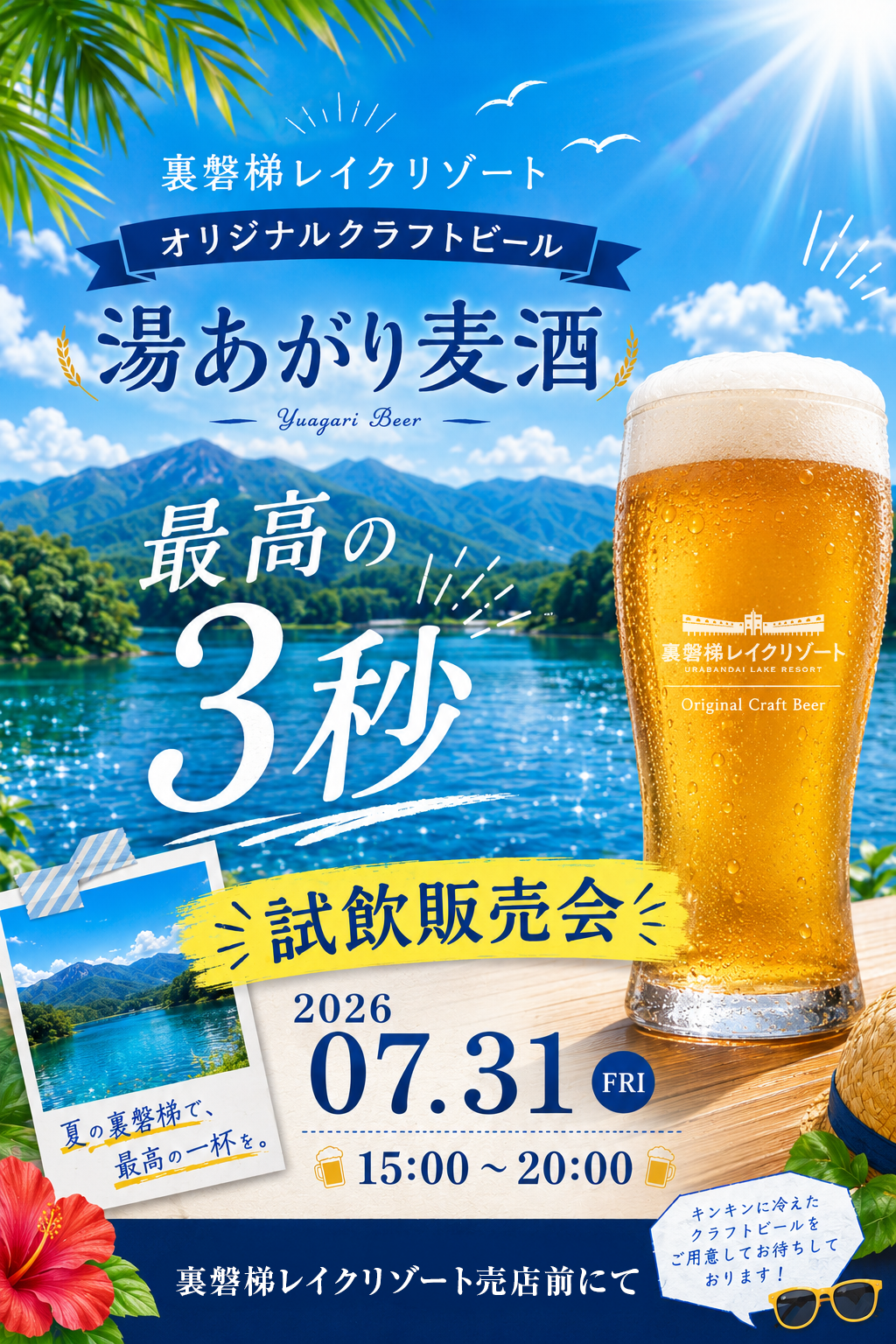 【免费试饮】 7/31 (周五) 举行!用原创精酿啤酒享受最棒的3秒!