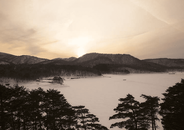 冬季桧原湖