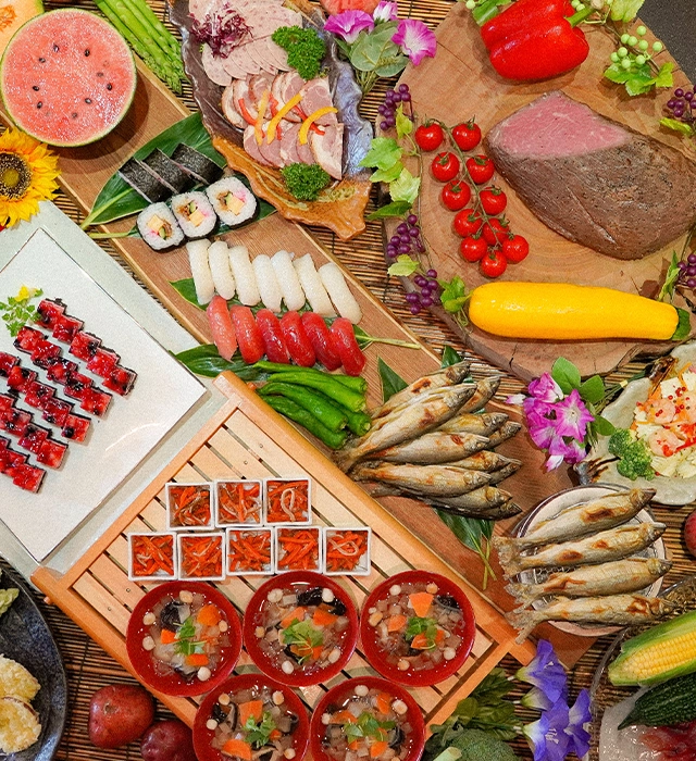 里磐梯品尝独特的时令风味。